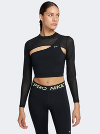 Nike Pro Women Training Long Sleeve Black/Light Lemon