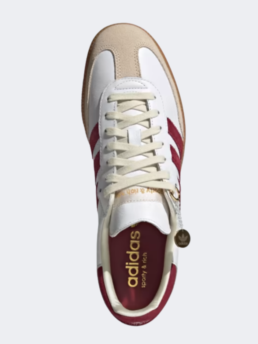 Adidas Samba Og Sporty And Rich Unisex Original Shoes White/Burgundy