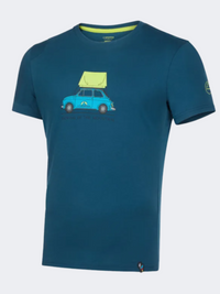 La Sportiva Cinquecento Men Climbg T-Shirt Storm Blue/Lime