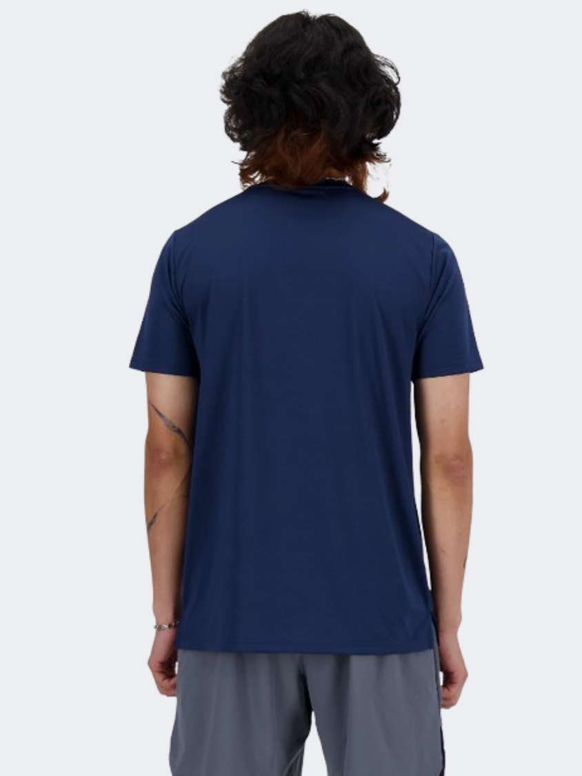 New Balance Essentials Run Men Performanc T-Shirt Navy