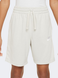 Nike Sportswear Jersey Boys Lifestyle Short Light Bone/White