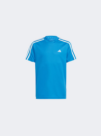 Adidas Essentials 3S Kids-Boys Sportswear T-Shirt Bright Royal/White