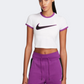 Nike Bby Women Lifestyle T-Shirt White/Bold Berry