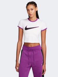 Nike Bby Women Lifestyle T-Shirt White/Bold Berry