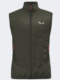 Salewa Ortles Hybrid Men Hiking Vest Green Dark Olive