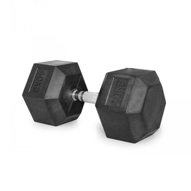 Irm-Fitness Factory Rubber Hex Dumbbell 40Kg Ng Fitness Weight Black Hd-001
