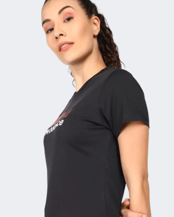 New Balance Graphic Women Lifestyle T-Shirt Black/Red Wt13800