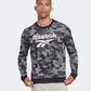 Reebok Identity Camo Big Logo Men Training Sweatshirt Black/Grey He8172