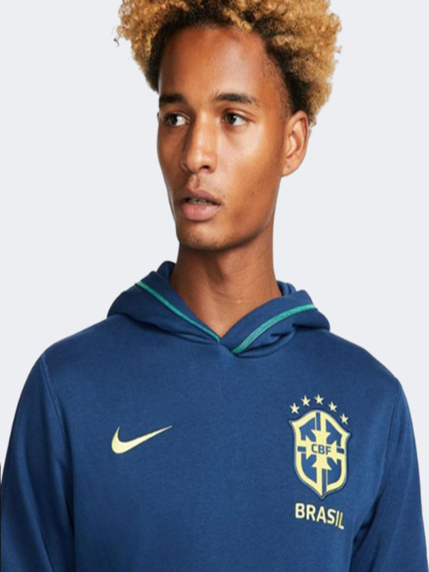 Nike Brasil 2022 Travel Men Football Hoody Coastal Blue