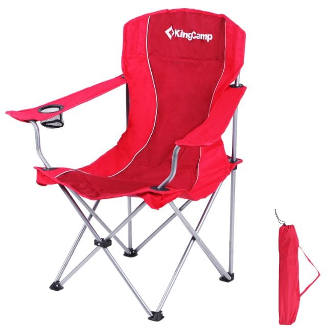 King Camp 4001 Armschairinsteel Unisex Camping Chair Red Kc3818