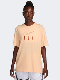 Nike Swoosh Fly Women Lifestyle T-Shirt Ice Peach