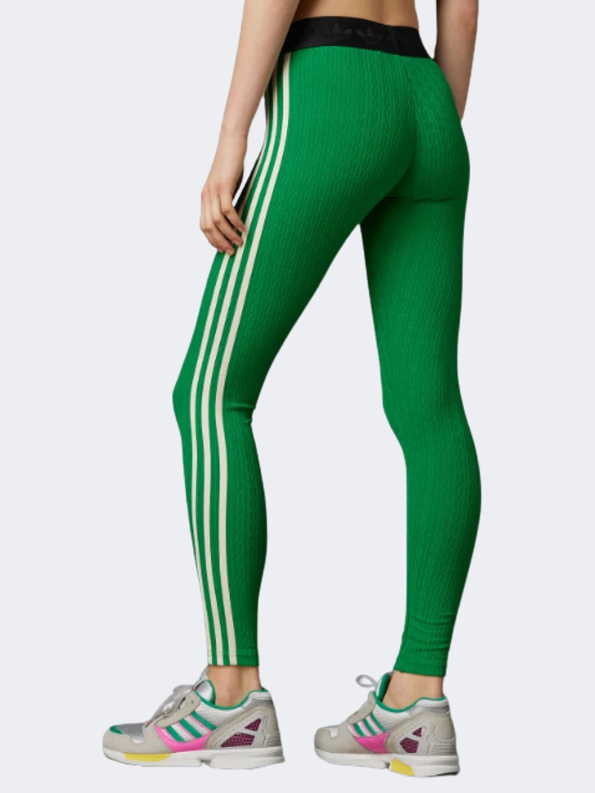 Adidas Originals Adidas Women's Originals Trefoil Tape Leggings In Mineral  Green