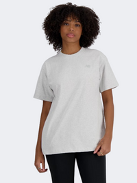 New Balance Athletic Jersey Women Lifestyle T-Shirt Ash Heather