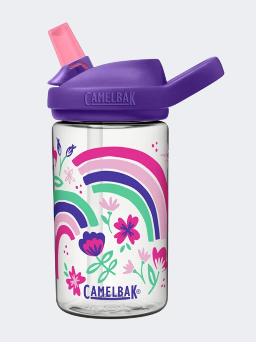Camelbak Dr Eddy Kids 14Oz Outdoor Water Bottle Rainbow Floral