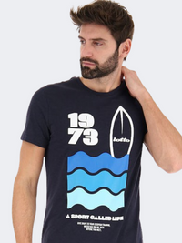 Lotto Beach Surf Ii Pl Men Lifestyle T-Shirt Navy Blue