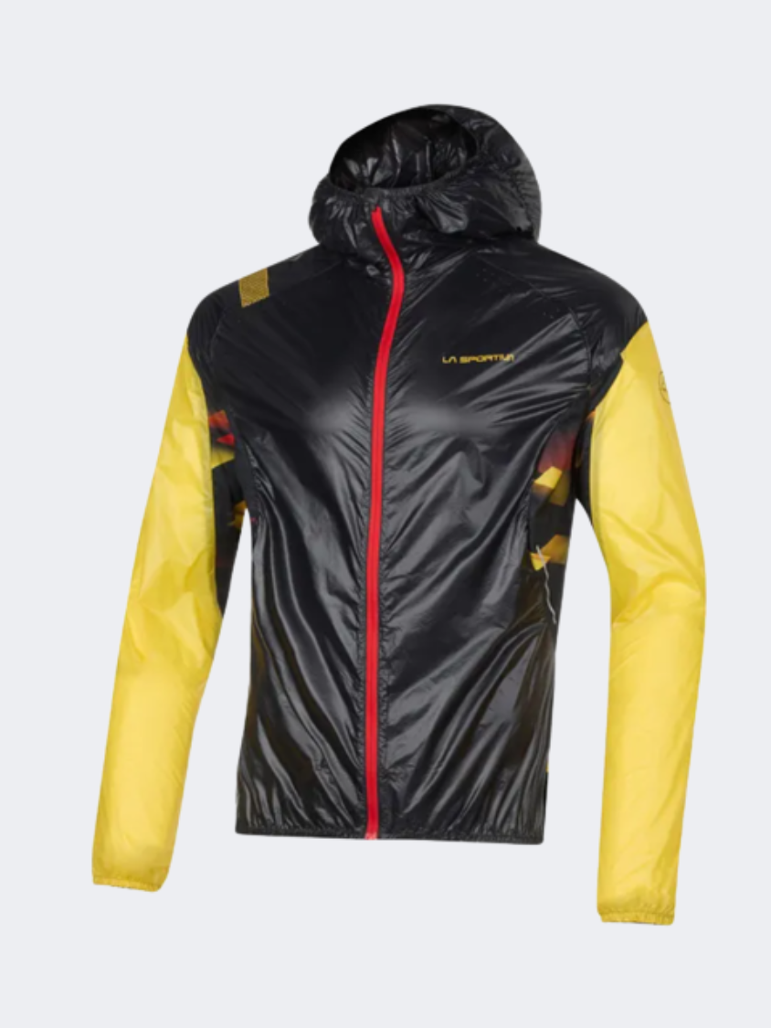 La Sportiva Blizzard Windbreaker Men Hiking Jacket Black/Yellow