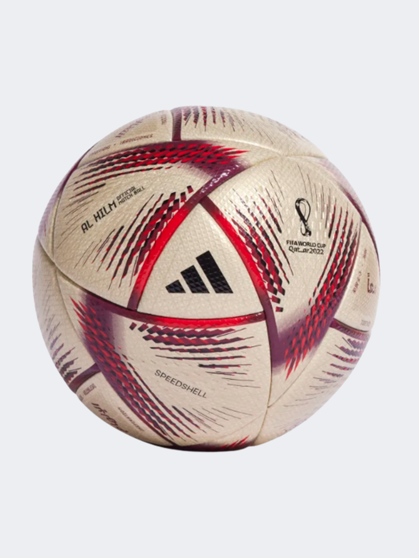 Adidas Al Hilm Pro Unisex Football Ball Gold Metallic/Red