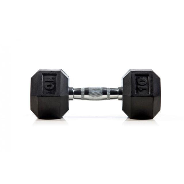 Irm-Fitness Factory Rubber Hex Dumbbell 10Kg Fitness Weight Black