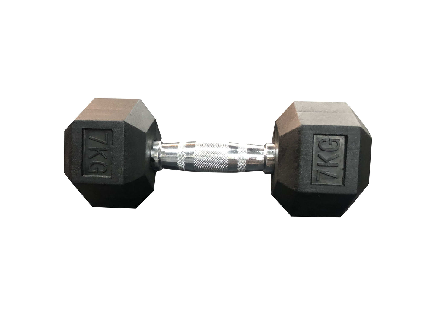 Irm-Fitness Factory Rubber Hex Dumbbell 7Kg Fitness Weight Black