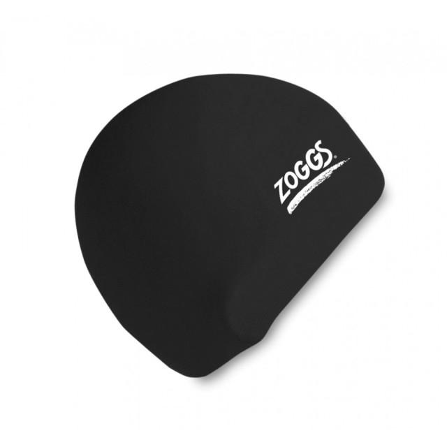 Zoggs Unisex Swimming Silicone Black Swim Cap