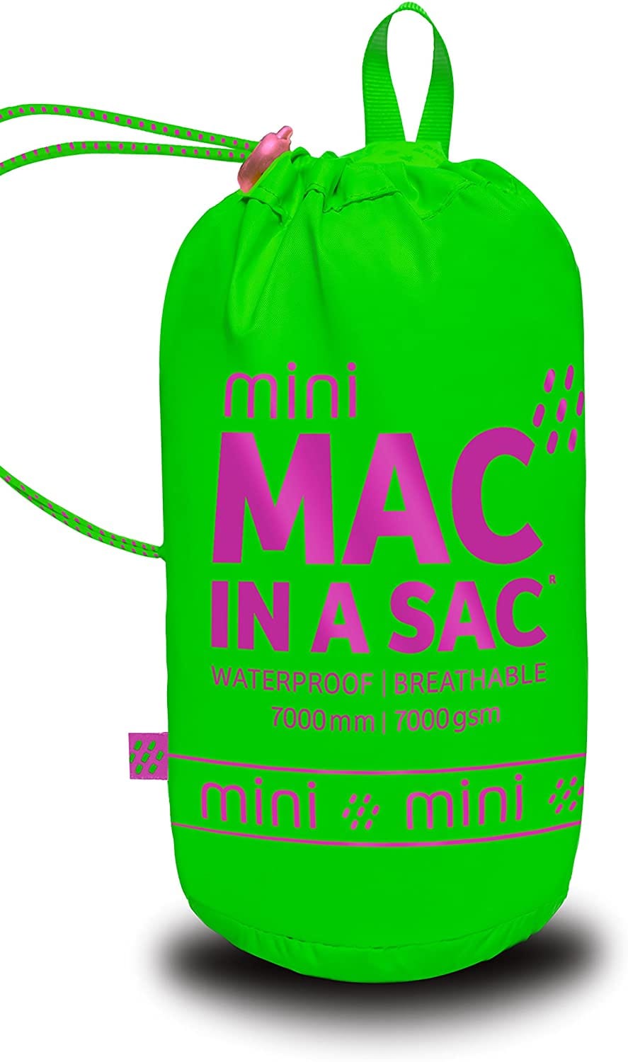 Mac In A Sac Origin Neon Mini  Kids Performanc Jacket Neon Green Yy