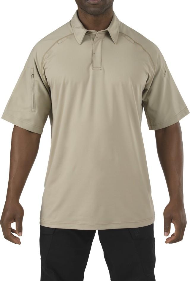 5-11 Men&#39;s Tactical 41018-160 Ss Rapid Performnce Beige Polo Short Sleeve