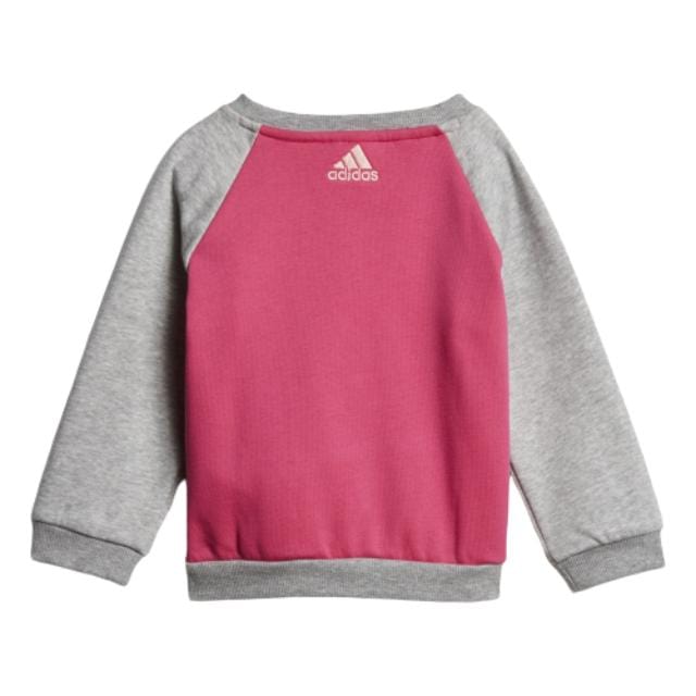 Adidas Linear Jogger Terry Athletics Fashion  Baby-Girls Training Set Pink / Grey
