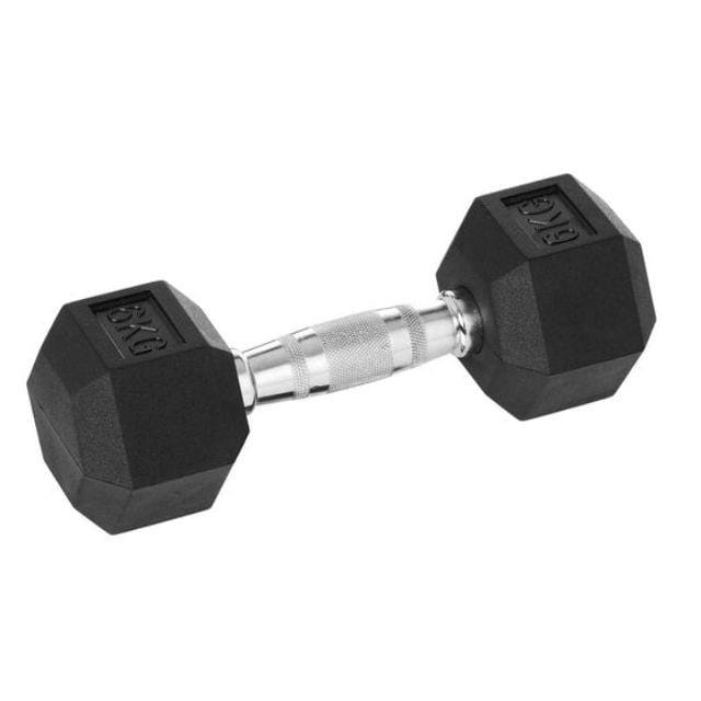 Irm-Fitness Factory Rubber Hex Dumbbell 6Kg Fitness Weight Black