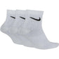 Nike Everyday Lightweight Ankle 3 Pack Unisex Lifestyle Sock White/Black