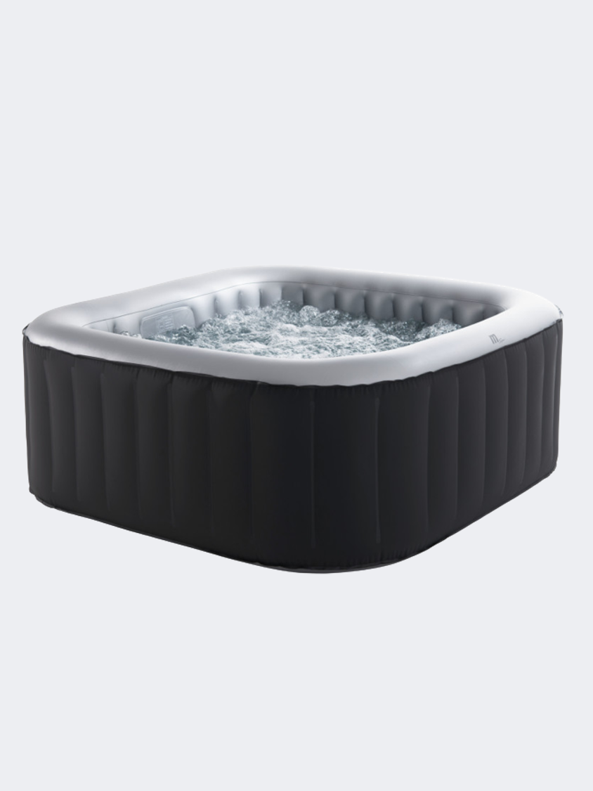Mspa Unisex Beach A082001 Delight&#160;Alpine&#160;Square&#160;Bubble&#160;Spa 4 Bathers Black Pool