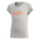 Adidas Yg E Lin  Kids-Girls Training T-Shirt Grey/Orange Fm7019
