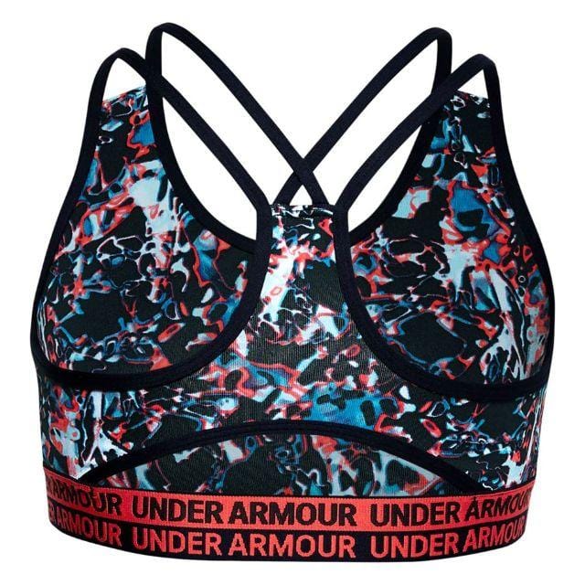 Under Armour Heatgear Novelty Girls Training Bra Black And Metallic Silver Ua1341829-003