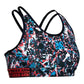 Under Armour Heatgear Novelty Girls Training Bra Black And Metallic Silver Ua1341829-003