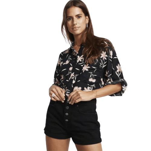 Billabong Button Front High Ti Women Lifestyle Short Black S3Wk10-19