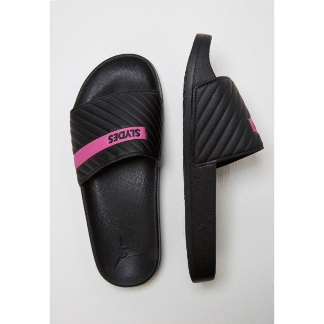 Slydes Varsity Women Lifestyle Slippers Black/Fuscia S0199S384-W