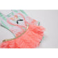 Shade Critters Flamingostripe W/Skrt Infant-Girls Beach Monokini Pink And Green Sg01A-050