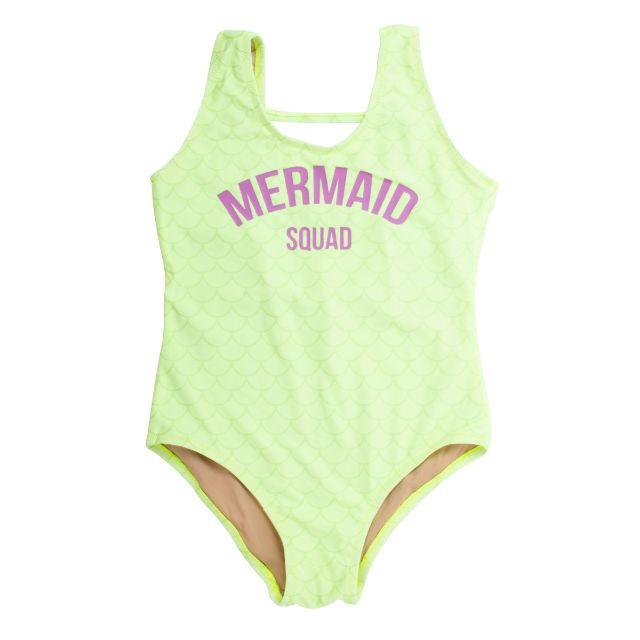 Shade Critters Mermaid Squad- Citron Kids-Girls Beach Monokini Yellow Sg01A-105