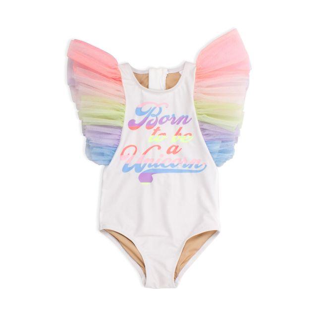 Shade Critters W Toule Unicorn Infant-Girls Beach Monokini White And Multi Sg01C-084