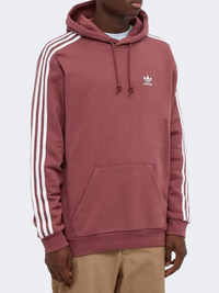 Adidas Adicolor Classics 3 Stripes Men Original Hoody Burgundy/White