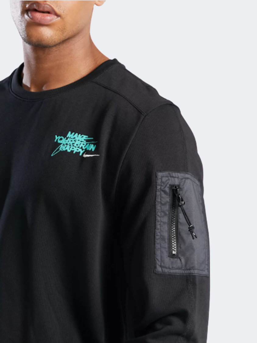 Nike Dri-Fit Fleece Men Lifestyle Sweatshirt Black