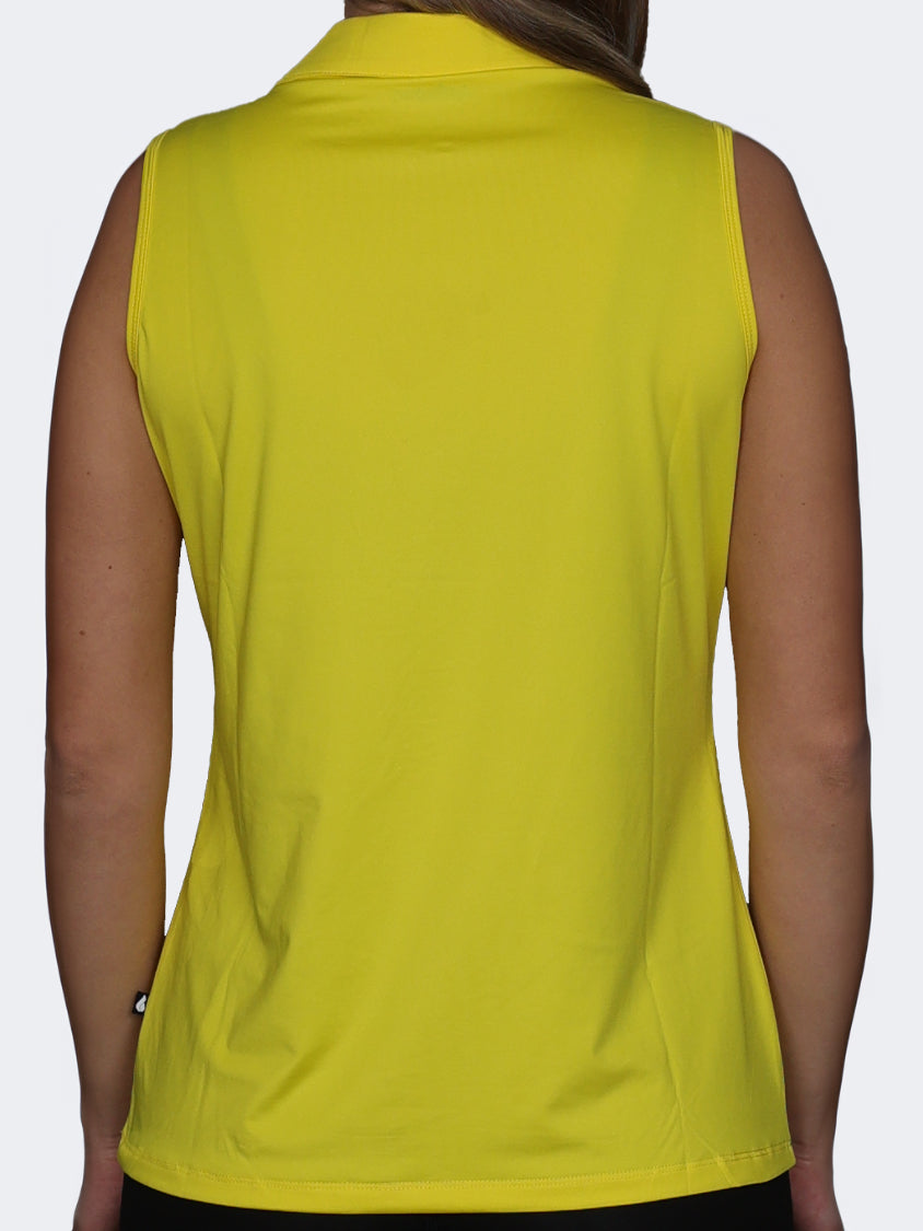 Oil And Gaz Slim Fit Women Fitness Tank Yellow