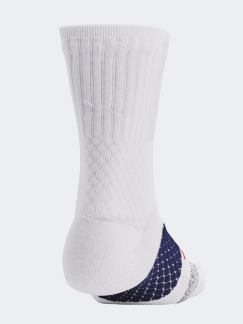 Under Armour Curry Unisex Basketball Sock White/Grey/Gold
