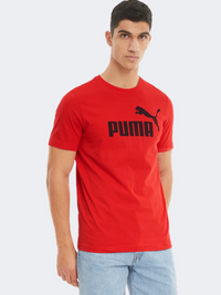 Puma Essentials Logo Men Lifestyle T-Shirt Red