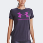 Under Armour Sportstyle Graphic Girls Training T-Shirt Tempered Steel 1356305-558