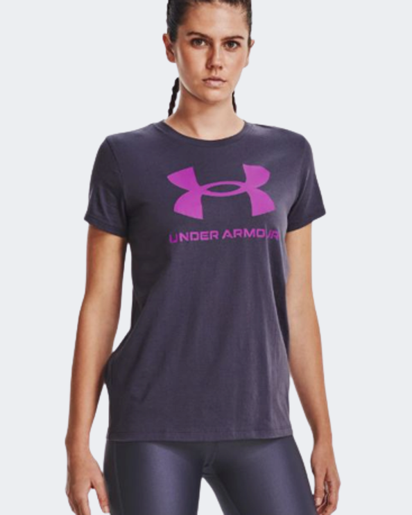 Under Armour Sportstyle Graphic Girls Training T-Shirt Tempered Steel 1356305-558