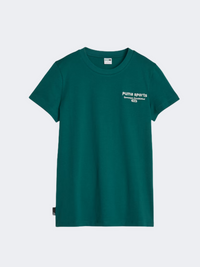 Puma Team Graphic Women Lifestyle T-Shirt Malachite