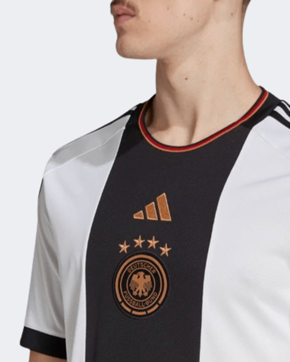 Adidas Germany 22 Home Men Football T-Shirt White/Black Hj9606