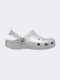 Crocs Classic Kids Unisex Lifestyle Slippers Silver Glitter