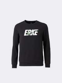 Erke Pullover Men Training Sweatshirt Black