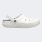 Crocs Classic Lined Clog Unisex Lifestyle Slippers White/Grey 203591-10M